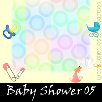 Free Baby Shower Scrapbook Backdrops, Paper, Book Dwnloads