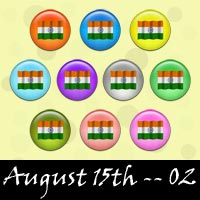 Free August 15th, Independence Day SnagIt Stamps, Scrapbooking Printables Download