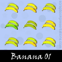 Free Banana Embellishments, Scrapbook Downloads, Printables, Kit
