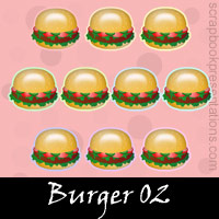 Free Burger SnagIt Stamps, Scrapbooking Printables Download