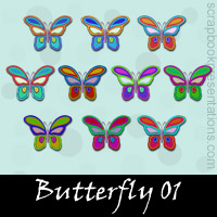 Free Butterfly SnagIt Stamps, Scrapbooking Printables Download