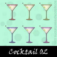 Free Cocktail SnagIt Stamps, Scrapbooking Printables Download