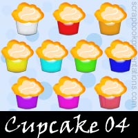 Free Cupcake Embellishments, Scrapbook Downloads, Printables, Kit