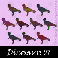 Free Dinosaurs SnagIt Stamps, Scrapbooking Printables Download
