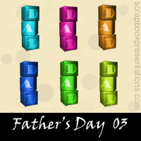 Free Father's Day Embellishments, Scrapbook Downloads, Printables, Kit