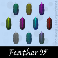 Free Feather SnagIt Stamps, Scrapbooking Printables Download