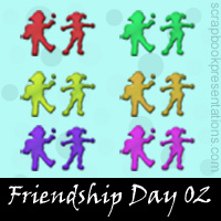 Free Friendship Day Embellishments, Scrapbook Downloads, Printables, Kit