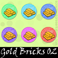 Free Gold Bricks Embellishments, Scrapbook Downloads, 
         Printables, Kit