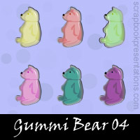 Free Gummi Bear SnagIt Stamps, Scrapbooking Printables Download