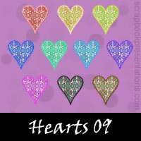Free Playing Cards: Hearts Embellishments, Scrapbook Downloads, Printables, Kit