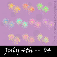 Free July 4th SnagIt Stamps, Scrapbooking Printables Download