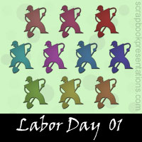 Free Labor Day Embellishments, Scrapbook Downloads, Printables, Kit
