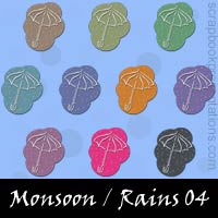 Free Monsoon / Rains Embellishments, Scrapbook Downloads, Printables, Kit