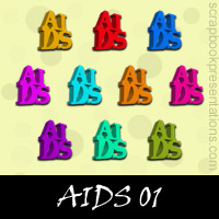 Free AIDS SnagIt Stamps, Scrapbooking Printables Download