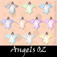 Free Angels Embellishments, Scrapbook Downloads, Printables, Kit