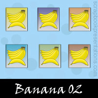 Free Banana Embellishments, Scrapbook Downloads, Printables, Kit