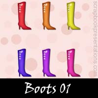 Free Boots Embellishments, Scrapbook Downloads, Printables, Kit