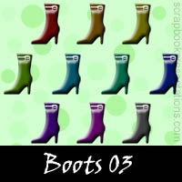 Free Boots Embellishments, Scrapbook Downloads, Printables, Kit