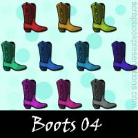 Free Boots Embellishments, Scrapbook Downloads, Printables, Kit