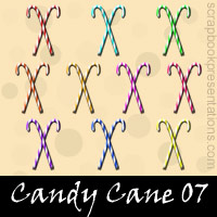 Free Candy Cane SnagIt Stamps, Scrapbooking Printables Download