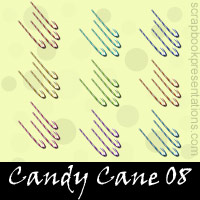 Free Candy Cane Embellishments, Scrapbook Downloads, Printables, Kit