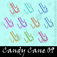 Free Candy Cane SnagIt Stamps, Scrapbooking Printables Download