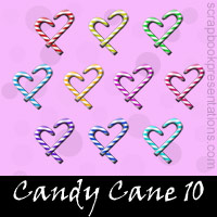 Free Candy Cane Embellishments, Scrapbook Downloads, Printables, Kit