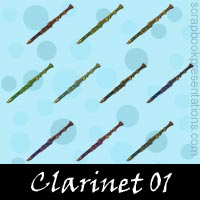 Free Clarinet SnagIt Stamps, Scrapbooking Printables Download