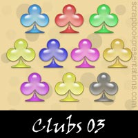 Free Playing Cards: Clubs SnagIt Stamps, Scrapbooking Printables Download