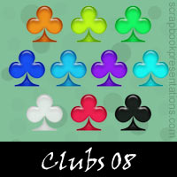 Free Playing Cards: Clubs Embellishments, Scrapbook Downloads, Printables, Kit