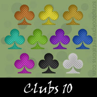 Free Playing Cards: Clubs SnagIt Stamps, Scrapbooking Printables Download