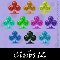 Free Playing Cards: Clubs Embellishments, Scrapbook Downloads, Printables, Kit 