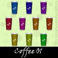 Free Coffee SnagIt Stamps, Scrapbooking Printables Download