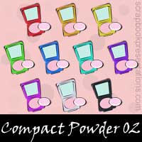 Free Compact Powder Embellishments, Scrapbook Downloads, Printables, Kit