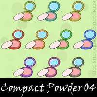 Free Compact Powder Embellishments, Scrapbook Downloads, Printables, Kit