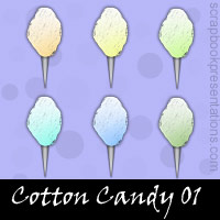 Free Cotton Candy Embellishments, Scrapbook Downloads, Printables, Kit
