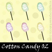 Free Cotton Candy Embellishments, Scrapbook Downloads, Printables, Kit