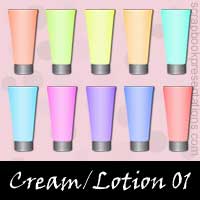 Free Cream / Lotion Embellishments, Scrapbook Downloads, Printables, Kit