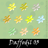 Free Daffodil SnagIt Stamps, Scrapbooking Printables Download