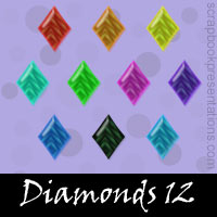Free Playing Cards: Diamonds SnagIt Stamps, Scrapbooking Printables Download