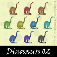 Free Dinosaurs Embellishments, Scrapbooking Printables Download