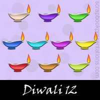 Free Diwali Embellishments, Scrapbook Downloads, Printables, Kit