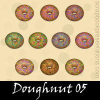Free Doughnut Embellishments, Scrapbook Downloads, Printables, Kit