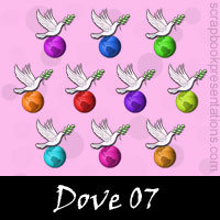 Free Dove Embellishments, Scrapbooking Printables Download
