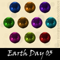 Free Earth Day Embellishments, Scrapbook Downloads, Printables, Kit
