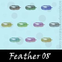 Free Feather SnagIt Stamps, Scrapbooking Printables Download