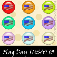 Free Flag Day Embellishments, Scrapbook Downloads, Printables, Kit