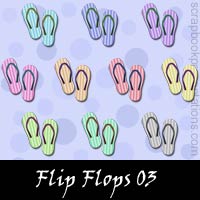 Free Flip Flops Embellishments, Scrapbook Downloads, Printables, Kit
