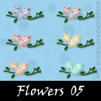 Free Flowers SnagIt Stamps, Scrapbooking Printables Download