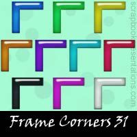 Free Frame Corners SnagIt Stamps, Scrapbooking Printables Download